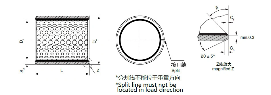 Sf-2 Metal-Polymer Composite Oilless Bush Bearing Bush Bronze Bushing Oilless Bearing