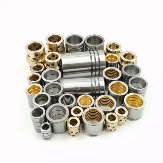 SAE841 Latão sinterizado impregnado com óleo Aço inoxidável Aço carbono Liga de aço Bronze Grafite Mancal Flange Bucha espaçadora